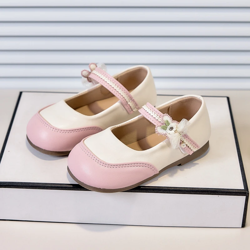 Mädchen Flache Schuhe mit Runder Spitze Vielseitige Kinder-Lederschuhe Lässige Weichsohlen 2026 Brandneue Kinder-Prinzessinnen-Outwear Trendige Schuhe – Detail 5
