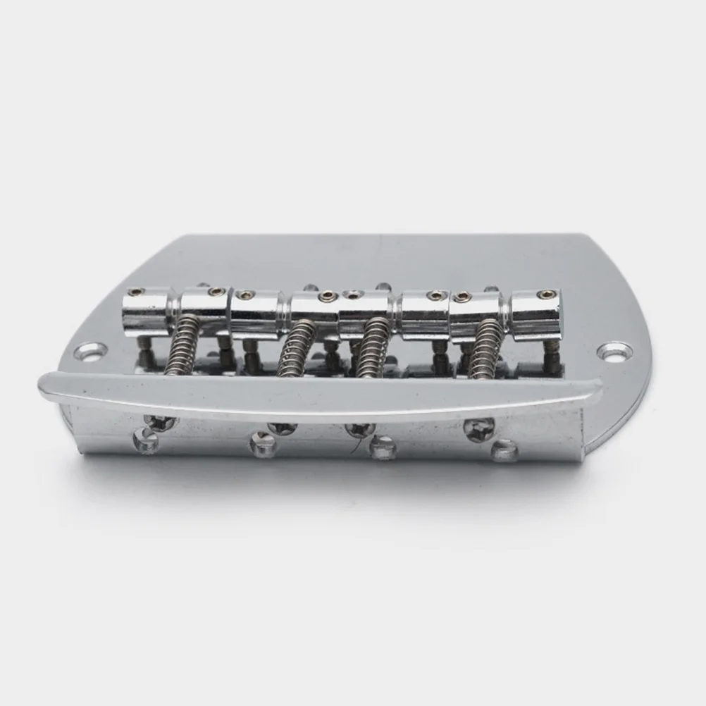 

Metal Guitar Tailpiece 4 String Bass Saddle Bridge Durable Lightweight Replacement Parts Long Use Easy Install Musical