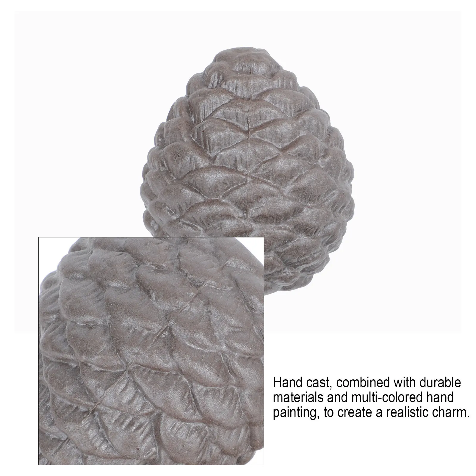 

4Pcs Ceramic Tea Pet Ornaments Premium Pine Cone Decor Creative Home Office Desktop Decoration for Tea Craft