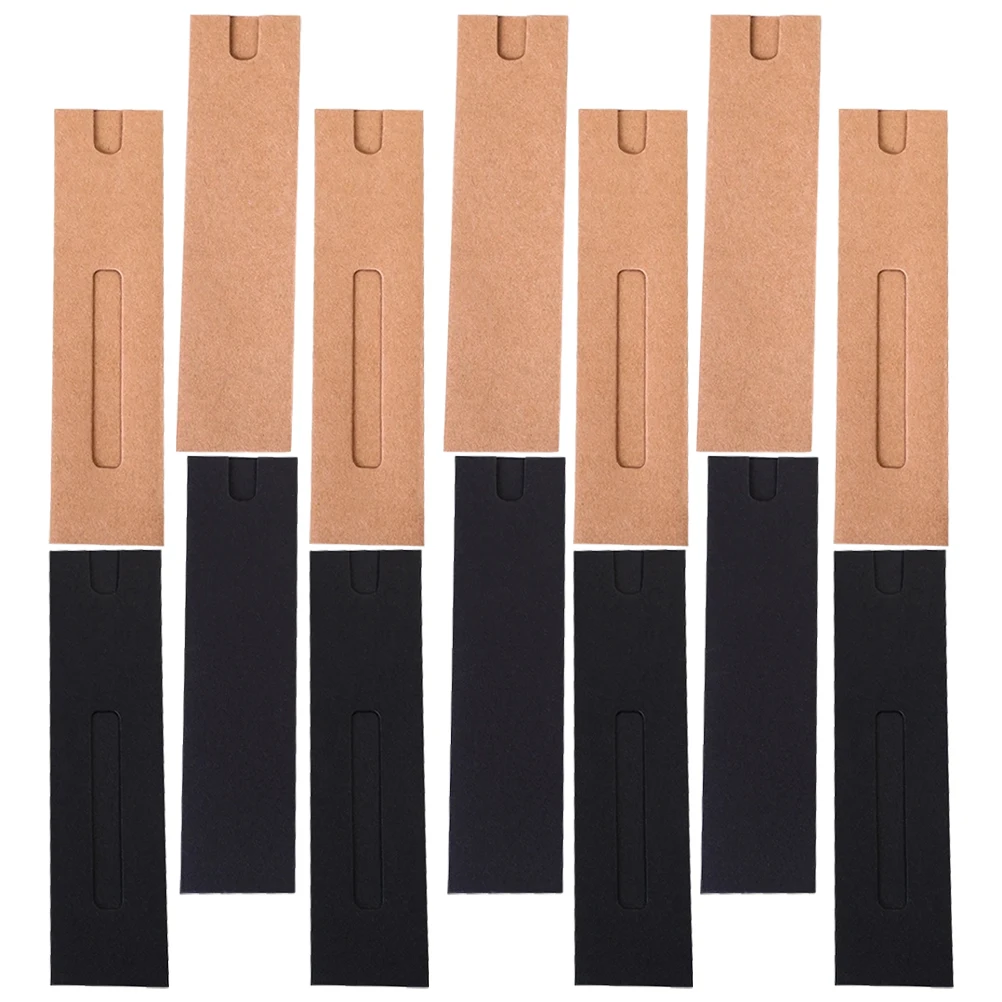

40pcs Paper Pen Pouches Smooth Window Sturdy Material Gift Friends Family Festival Storage Pencil Bag Pen Sleeve Tubes