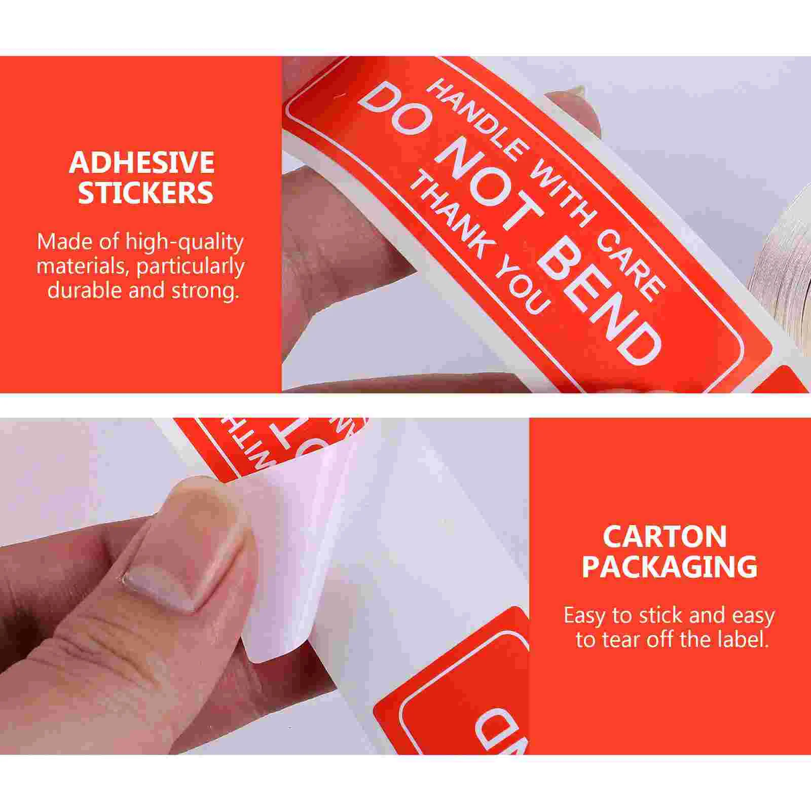 150 Pcs/Roll 라벨 핸들 배송 라벨 접착 경고 표시 스티커 구리판 깨지기 쉬운 온난화