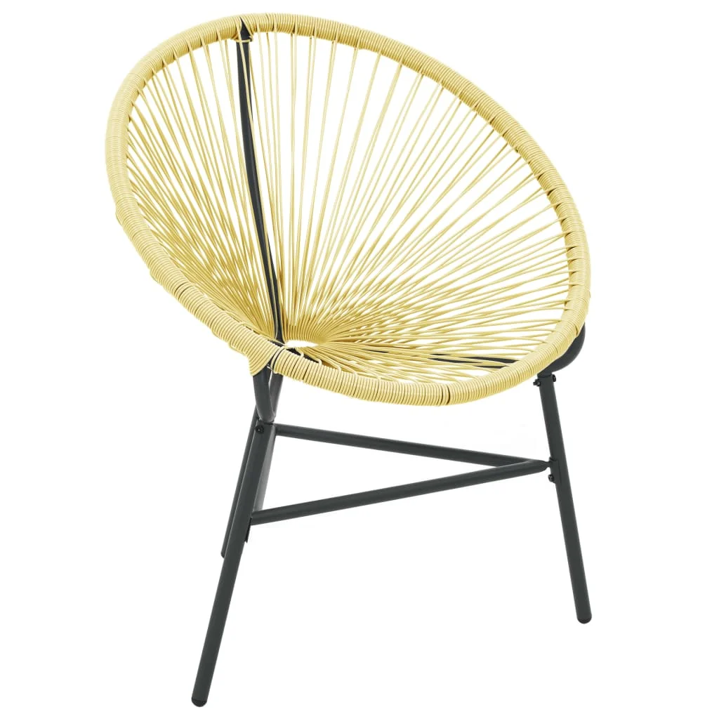 Garten Acapulco Stuhl, Poly Rattan Outdoor Sitz Stuhl, terrasse Möbel Poly Rattan Beige 69x66x87 cm