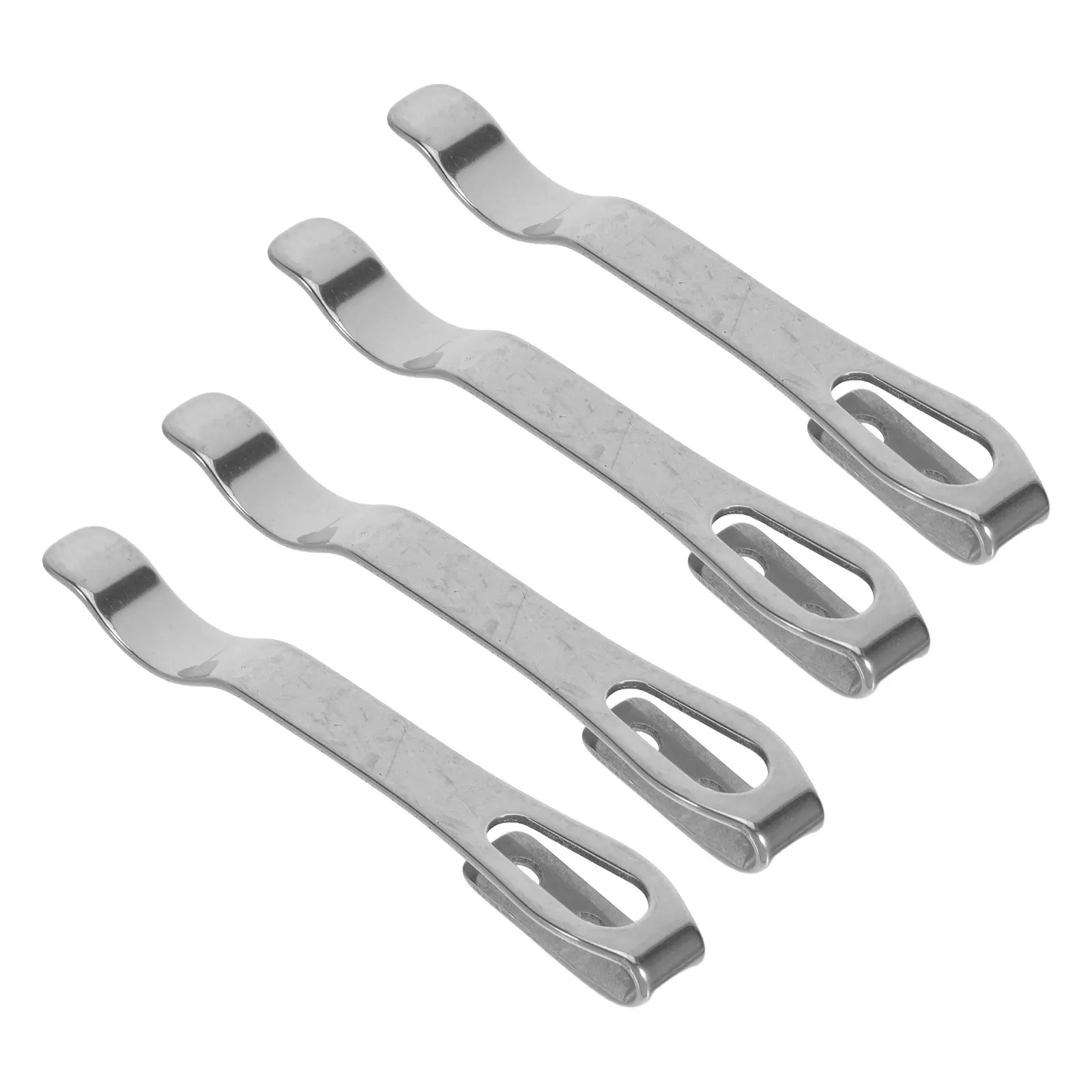 Stainless Steel Pocket Clips 4 Pack Universal Replacement Clips for Knives Wallets Flashlights DIY Gear