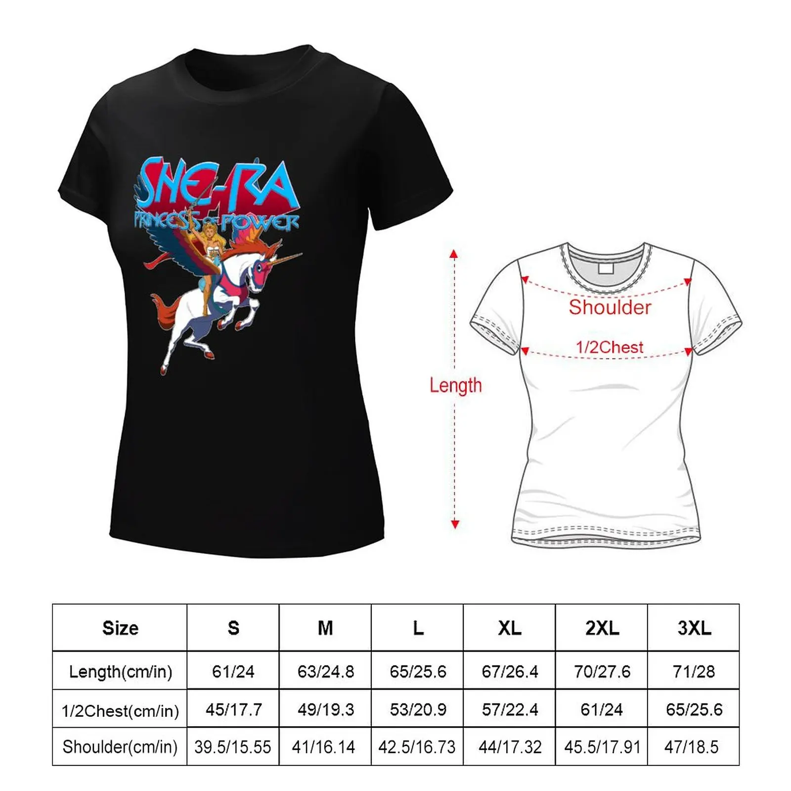 She-ra-Camiseta vintage para mujer, ropa recortada de secado rápido