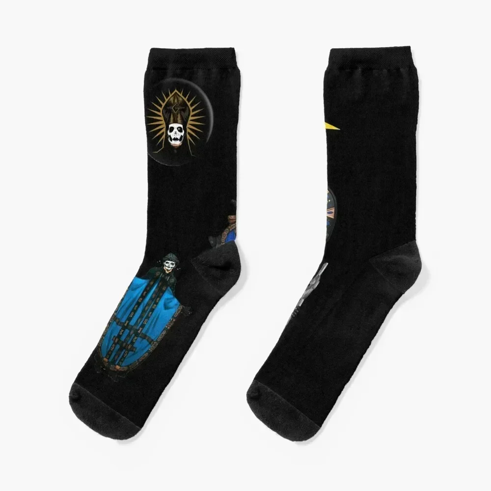 

Funny Gifts Ghost Papa Emeritus Iv Sticker Pack Gift For Fans Socks designer brand floral soccer anti-slip Woman Socks Men's