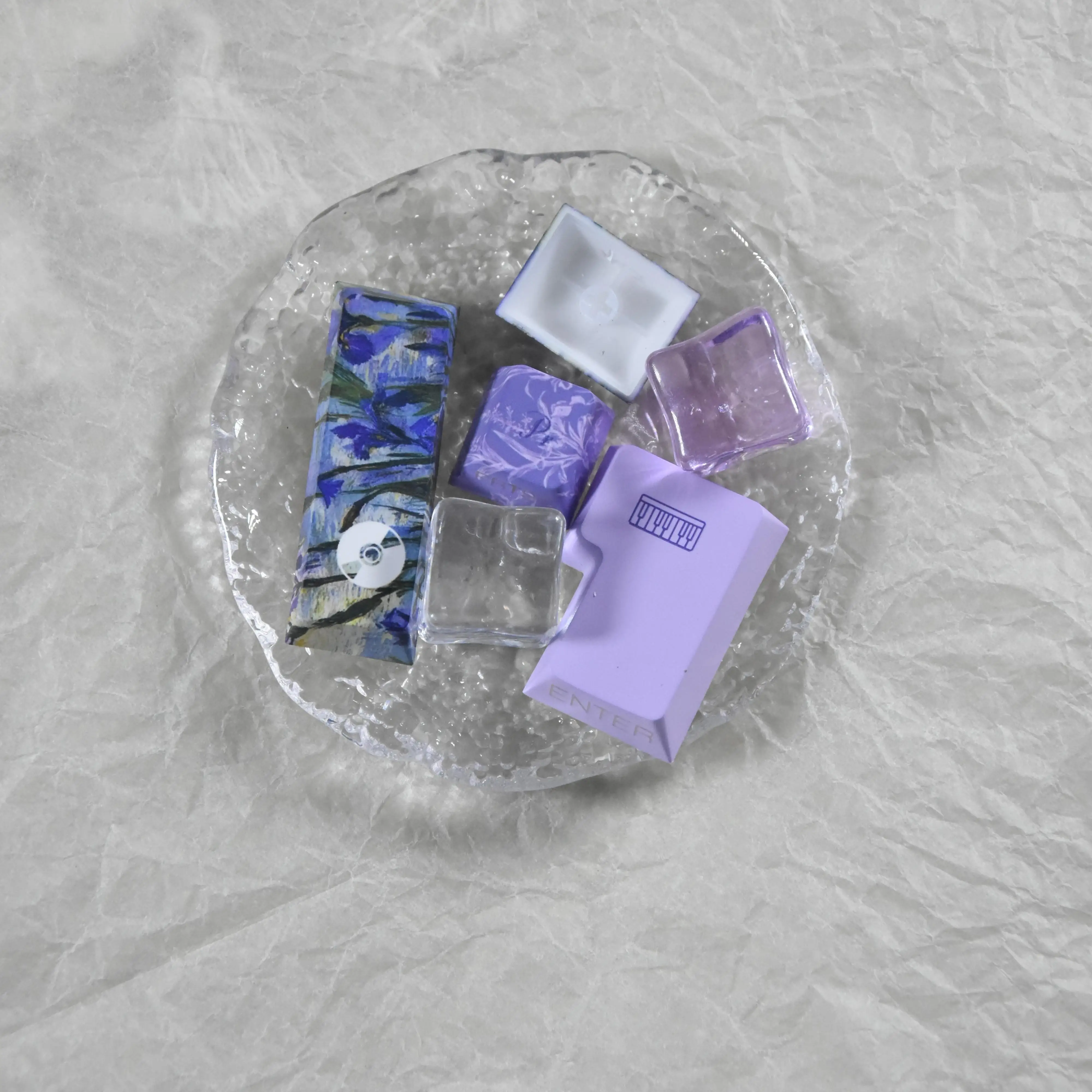 Impression Theme Original Double Engraving Keycap 131 Key PBT Material Sublimation Purple Door