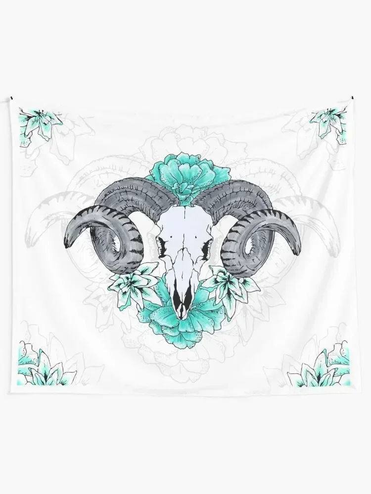 Ram (Mint) Tapestry Room Decor Cute Decoration For Home Decoration Wall Decoration Aesthetic Tapestry