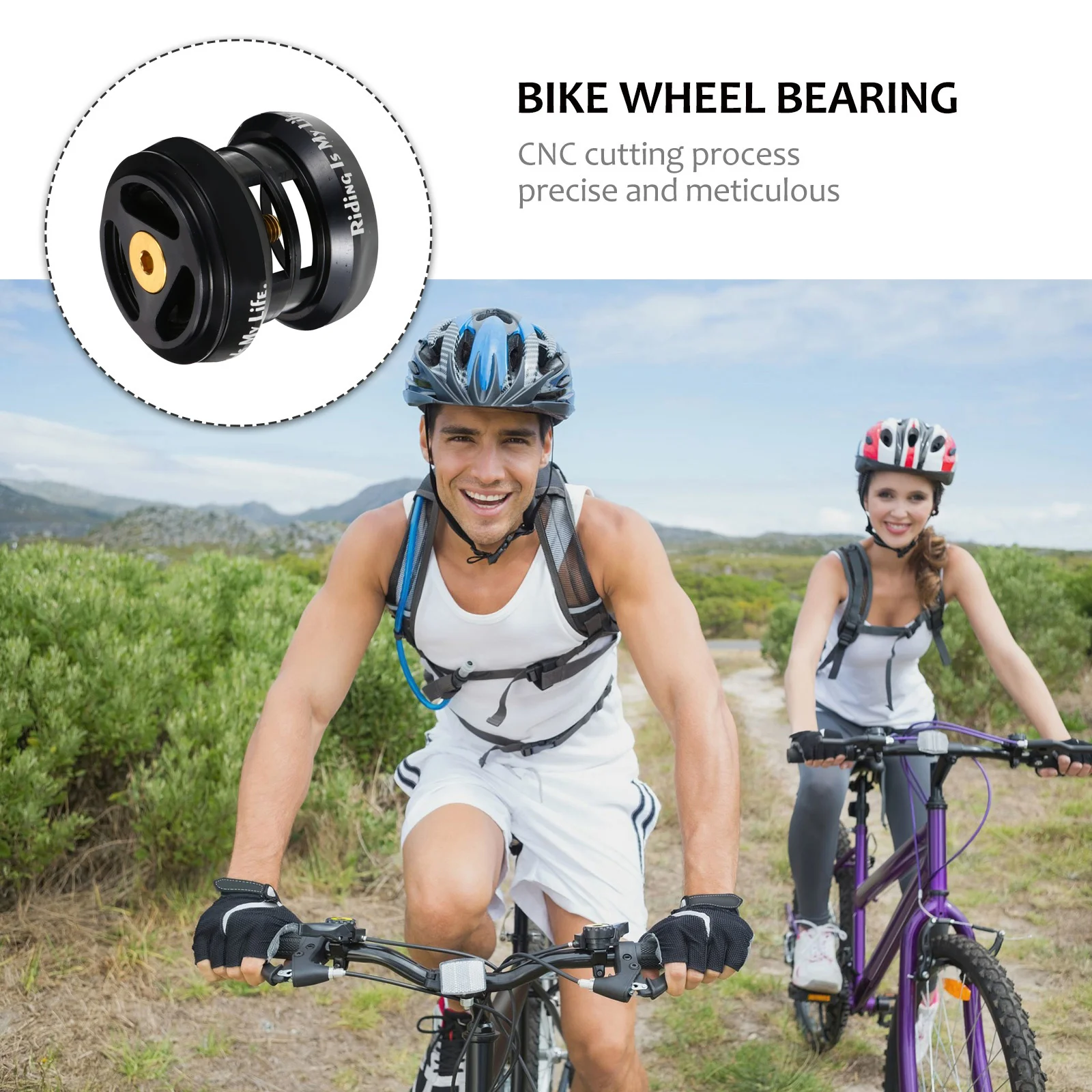 

1 Set Bike Headset Bearings Durable Lightweight Alloy For Road Bicycle Frame Accessory Replacement Cycling Parts External