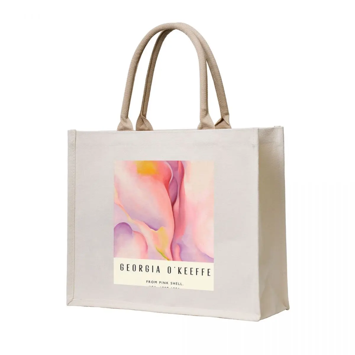 

Poster-Georgia O'Keeffe-From Pink shell Tote Bag tote bags aesthetic Candy bags bag luxury women tote bag custom