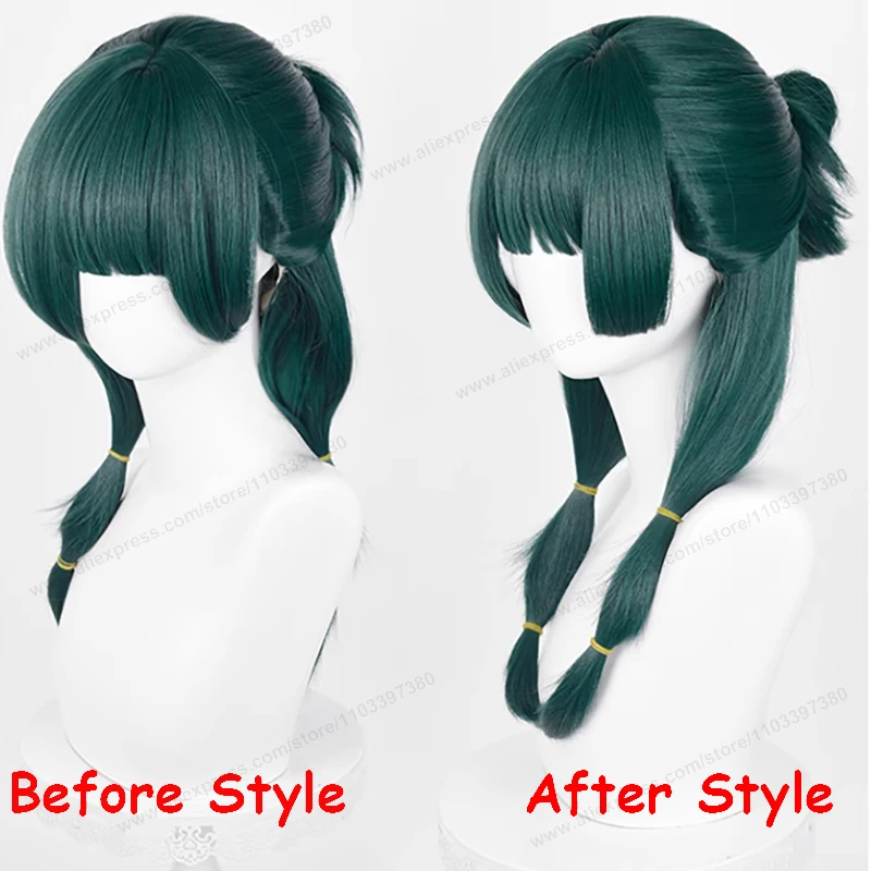 Mao Mao Jinshi Cosplay Wig Dark Green Purple Hair Anime Cosplay Heat Resistant Synthetic Wigs