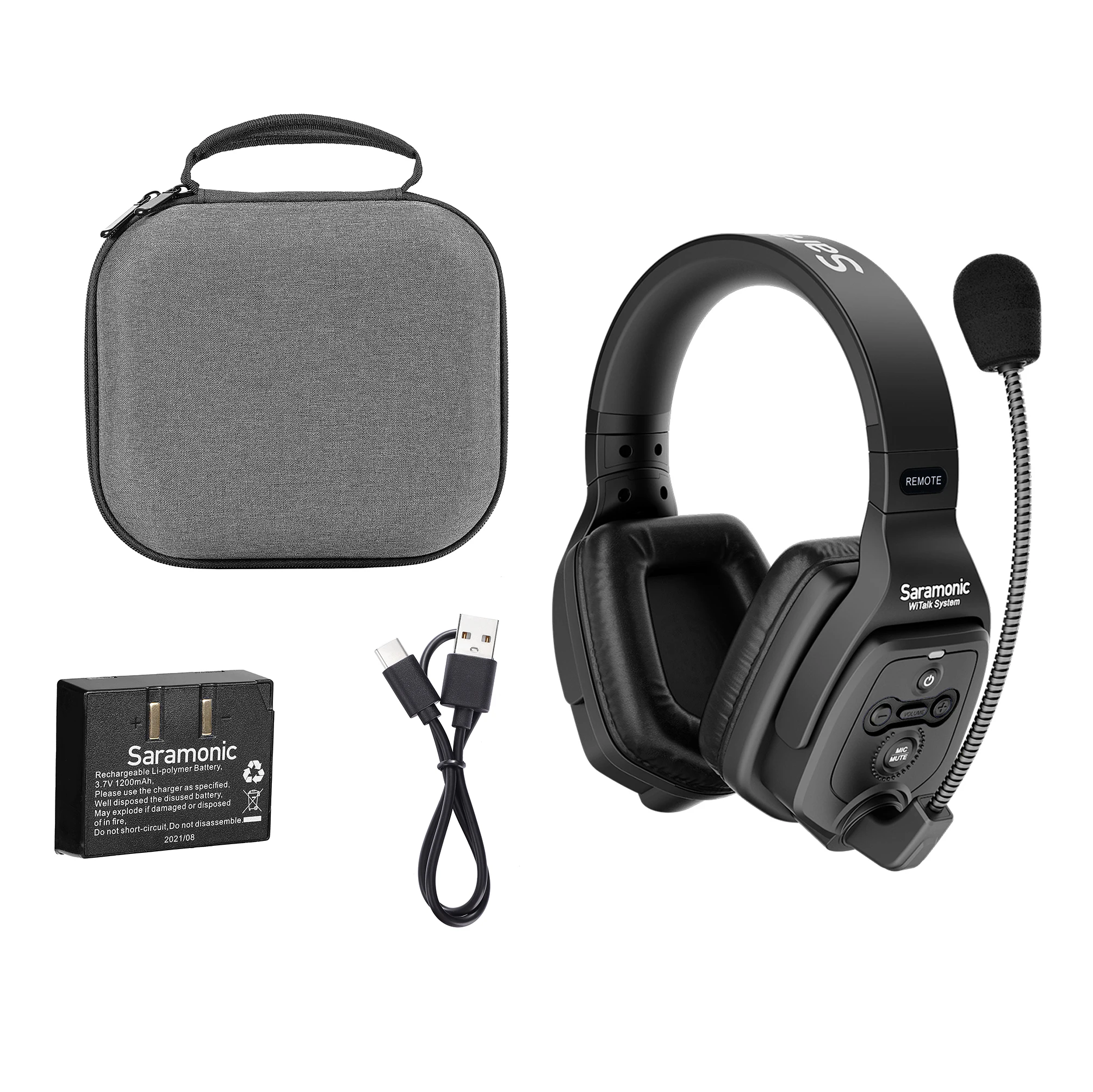 Saramonic wyalk DRH auricolare microfono a condensatore per 1.9GHz 400m Full-Duplex Wireless Intercom Headset System Filmmaking Sports