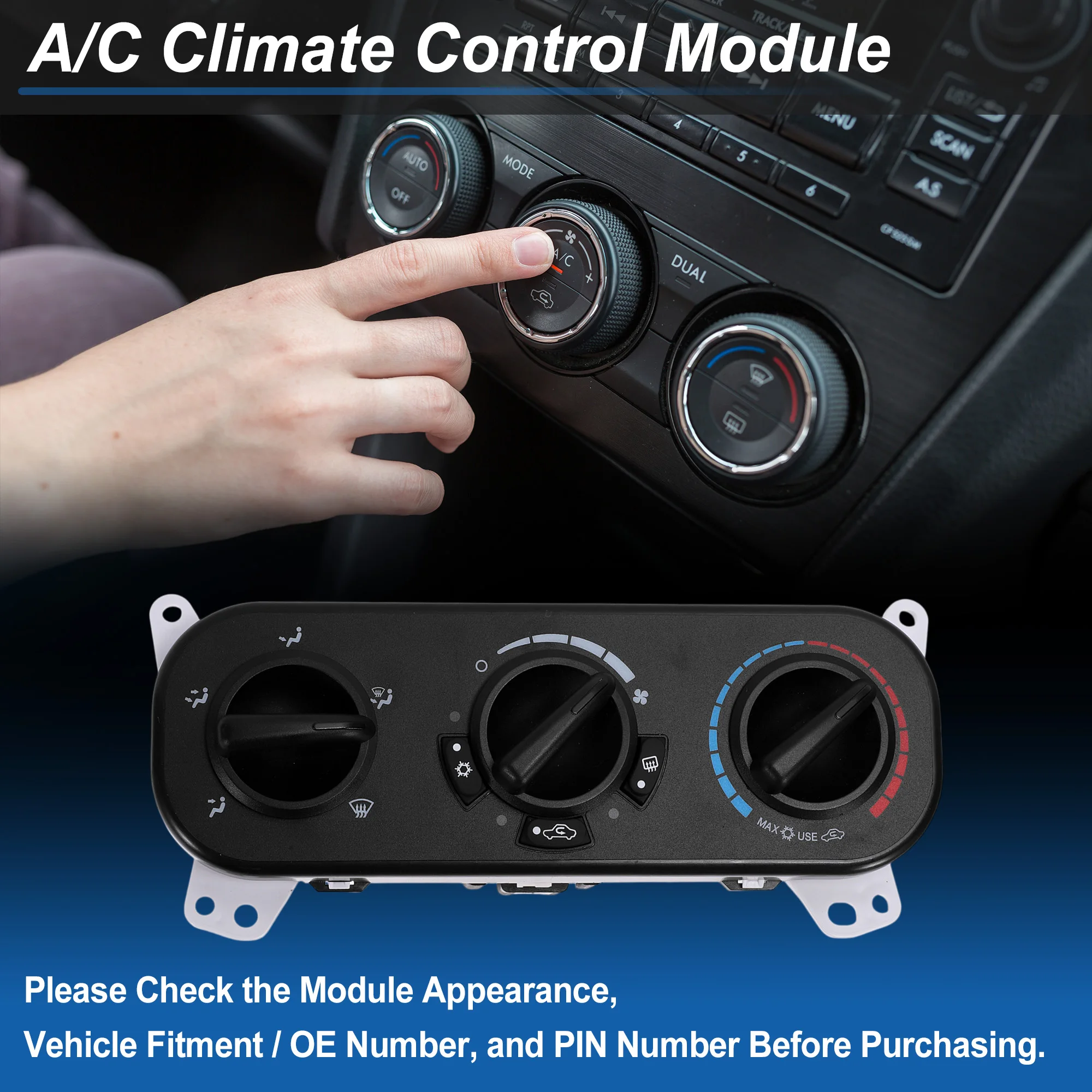 

UXCELL A/C Heater Climate Control Switch Module Panel for Dodge Caliber No.55111874AC