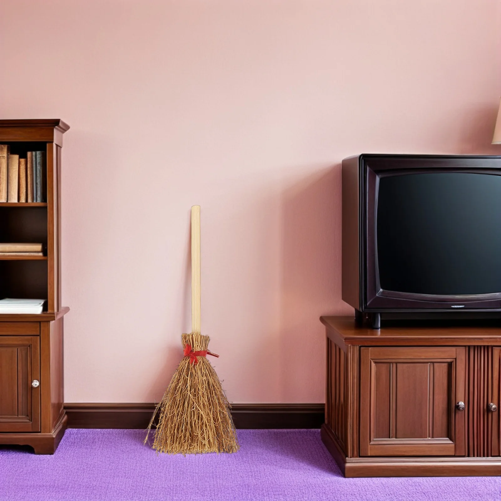 

20Pcs Miniature Straw Brooms Artificial Witch Brooms Halloween Costume Party Favor Mini Broomstick Decoration Wizard Accessory