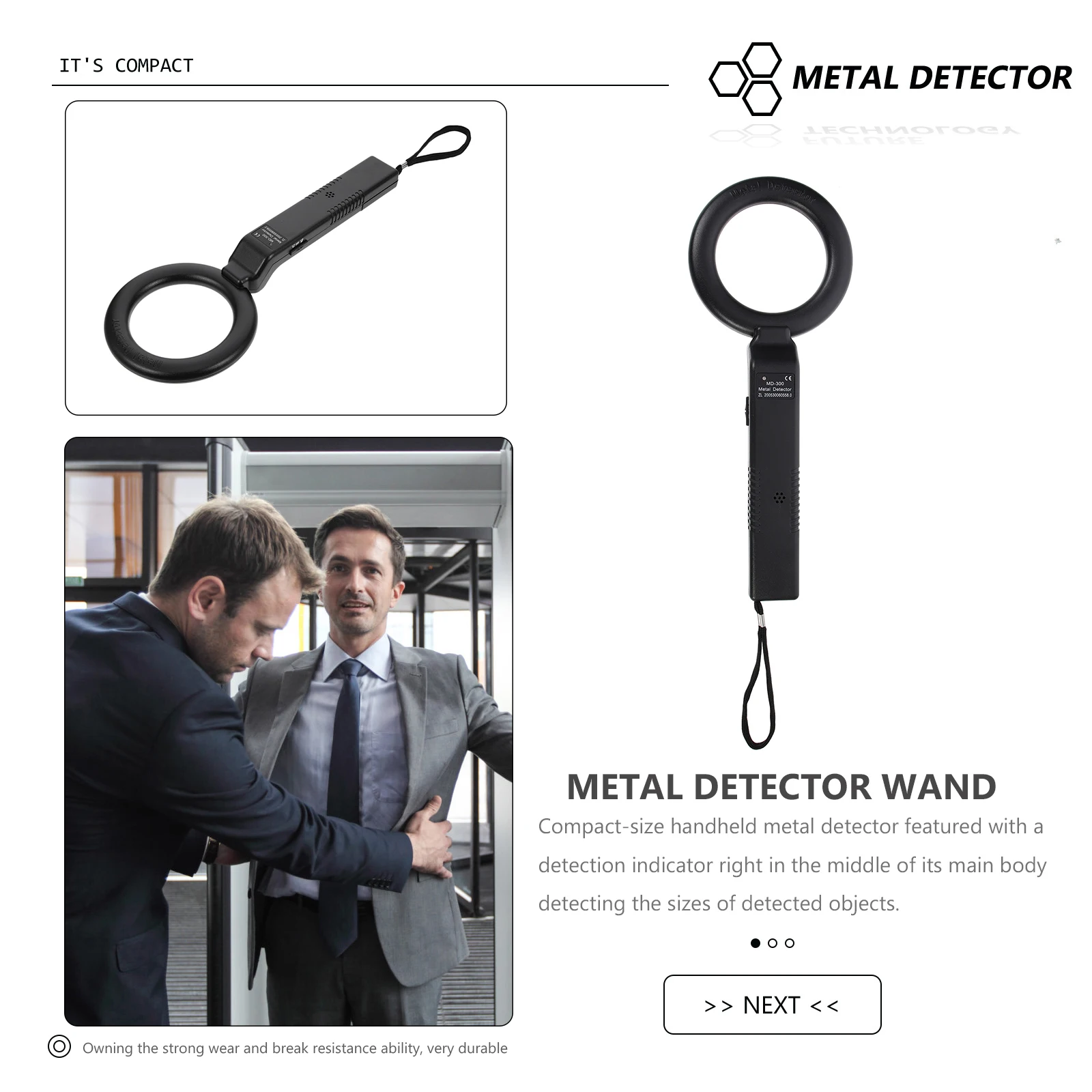 Handheld Metal High Accuracy Security for Hotel Examination Room Metal Stud Finder Safety Inspection Scanner