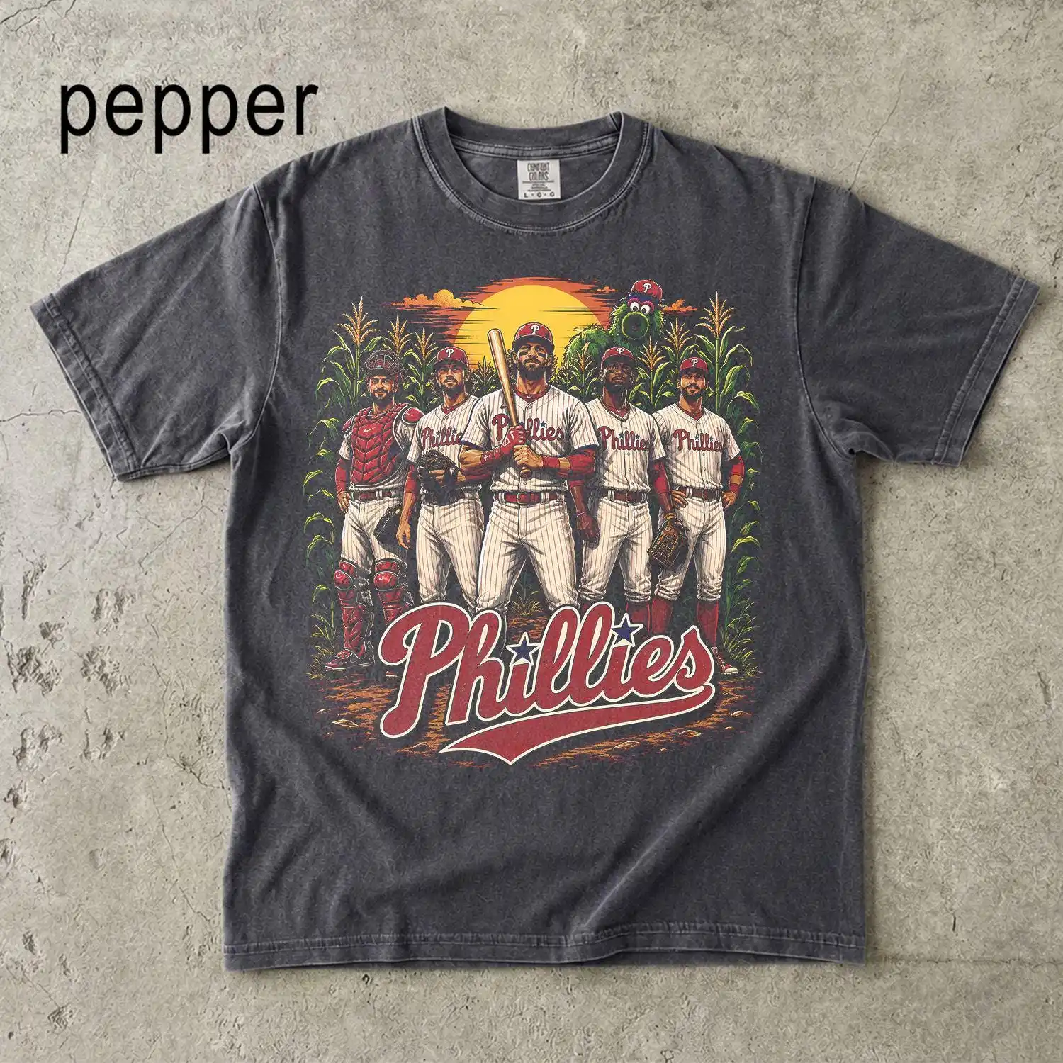Phillies Field of Dreams Shirt, Phillies Cornfield Tee, Black Baseball Fan Tee, Phillies Gift, Unisex Sports Shirt