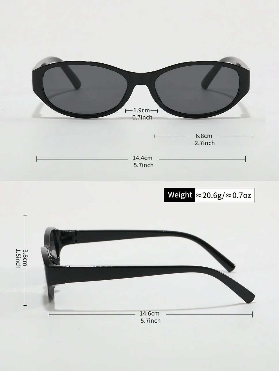 A pair of oval-shaped small-frame sunglasses, suitable for matching various outfits, for travel, summer accessories, sports style, driving, holiday celebrations, beach, electronic dance music, vacations, family outings