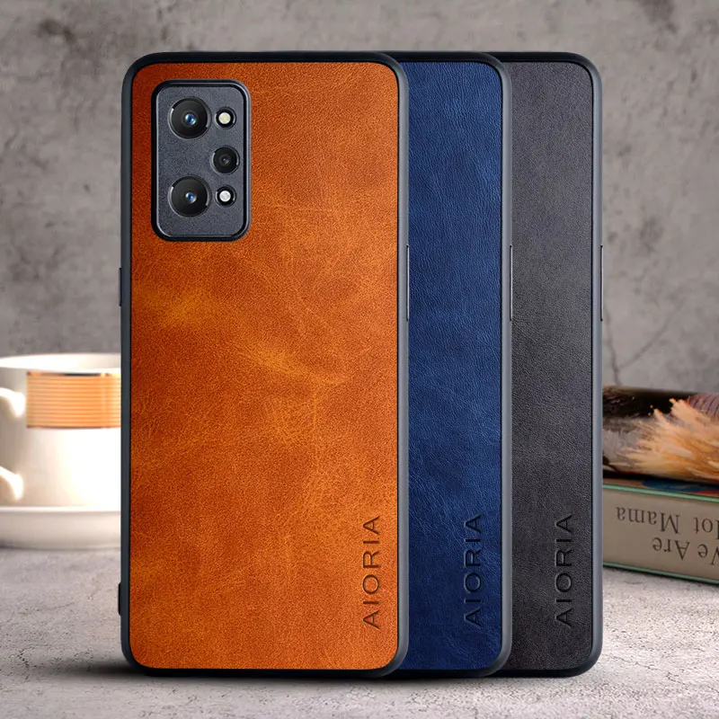Phone Case for Oppo Realme GT Neo 2 coque Luxury Vintage leather Skin cover funda for realme gt neo 2 case capa
