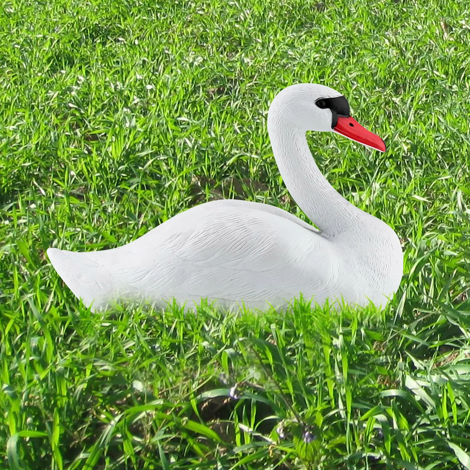 Resin Floating White Swan Outdoor Garden Pond Fish Tank Decorative Swimming Swan Sculpture For Garden Decor Ornament