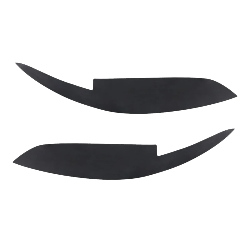 1 Pair Black Resin Car Front Headlight Eyebrow Eye Lid Eyelid Cover Trim Fit For Toyota Corolla 2007 2008 2009
