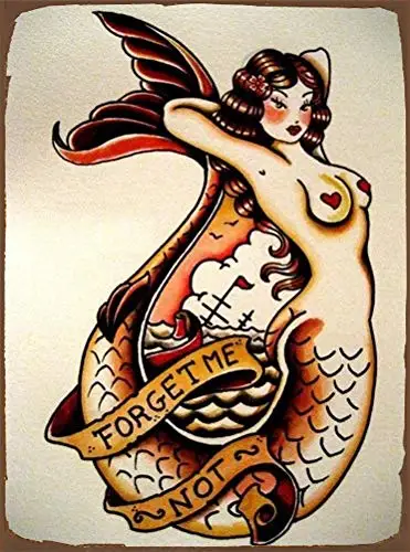 NGFD The Original Sailor Jerry Pin Ups Metal Advertising Wall Plaque Sign Tin Sign Metal Decor Metal Sign Poster 8X12 Inches A37