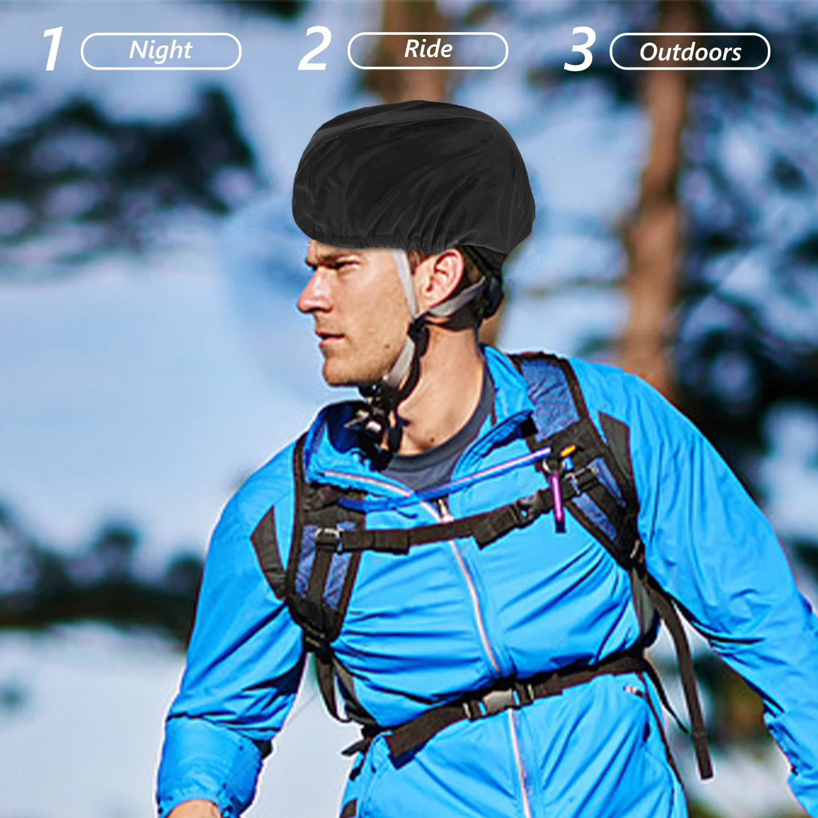 غطاء قابل لإعادة الاستخدام لحماية ركوب الدراجات، خفيف الوزن، محمول، تصميم بسيط وأنيق يناسب متعددة