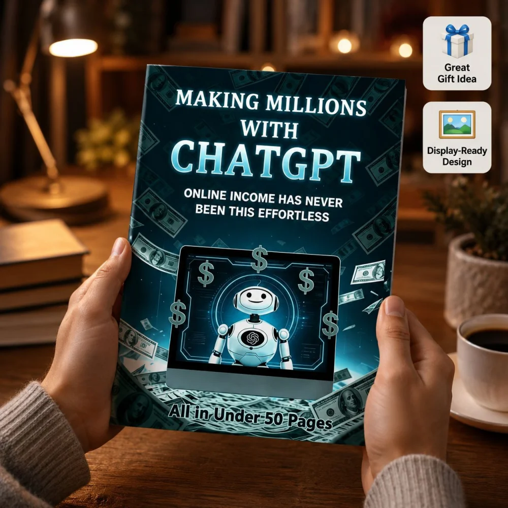 Practical Guide Notebook for Earning Online Income with ChatGPT, AI Side Hustle Monetization Planner Journal, Freelancer Passive