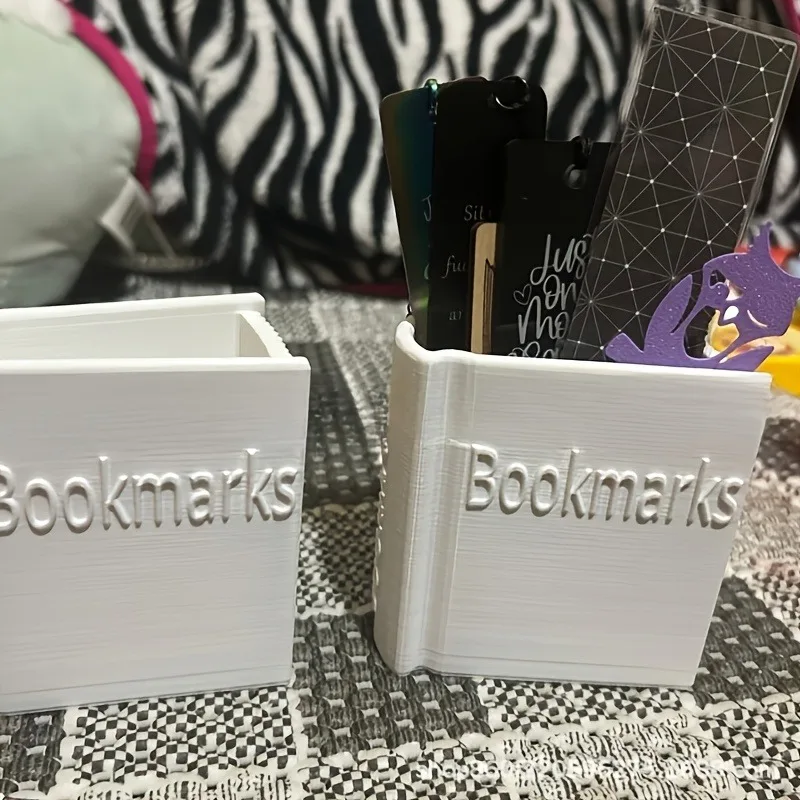 本型ブックマークホルダー - ポータブルデスクオーガナイザー、本愛好家へのギフト、ホームオフィスの装飾、学生、友人への学習収納ボックス