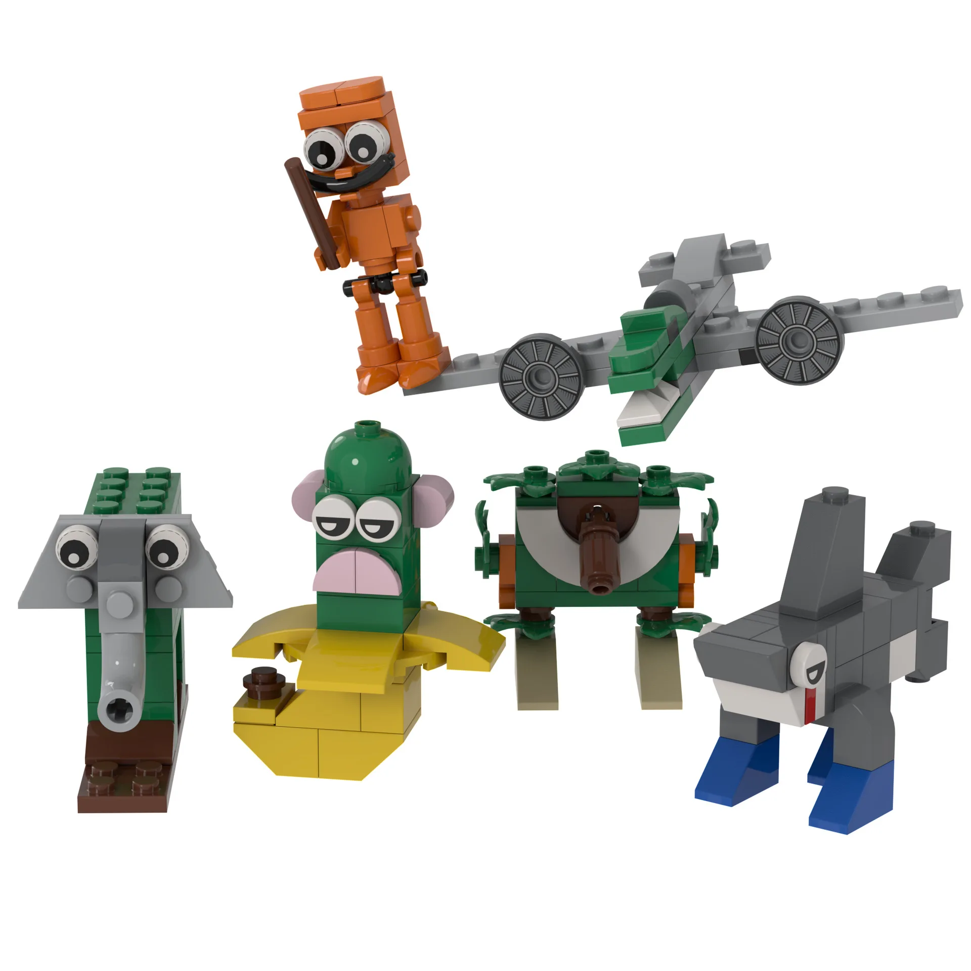 

Tung Tung Sahur Block Toy Tralalero Tralala Building Block Toy Mutation Мини-комбинированная игрушка Tralalero Tralala Shark Blind Box