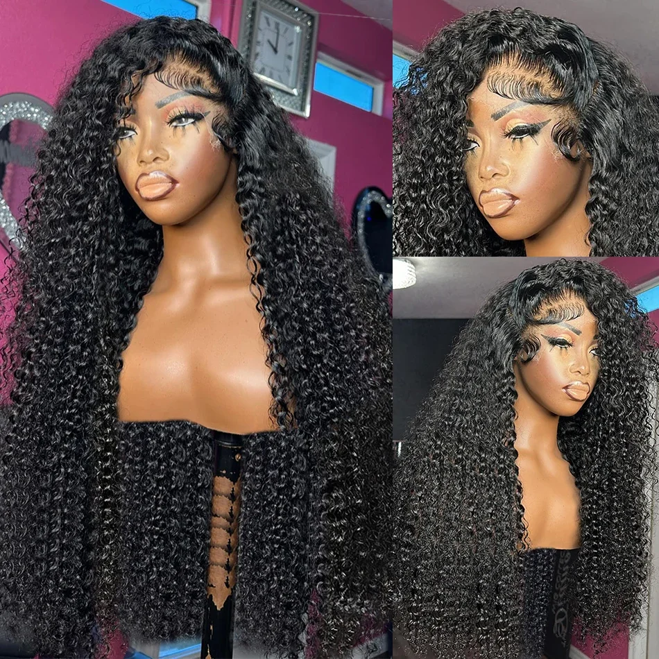 40Inch Loose Deep Wave Curly Lace Front Wigs Brazilian Water Wave 13x6 HD Lace Frontal Wig Preplucked 5x5 Glueless Wig For Women