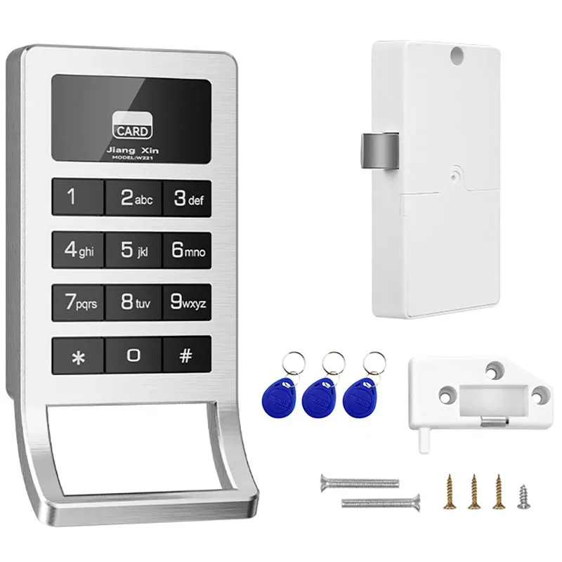

Zinc Alloy Panel Digital Electronic Cabinet Lock Password y 125Khz ID keyfobs Drawer Lock For Gimnasio Closet Storage Box