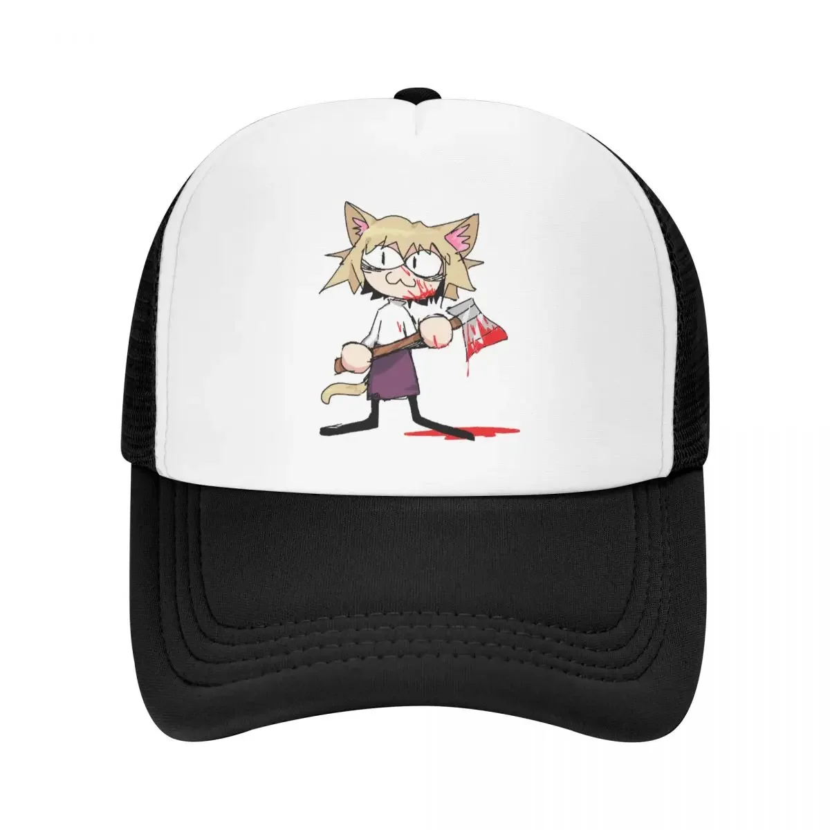 bone-de-beisebol-personalizado-horror-neco-arc-protecao-solar-ajustavel-anime-tsukihime-cat-girl-trucker-hat-outono-chapeu-de-pai-personalizado