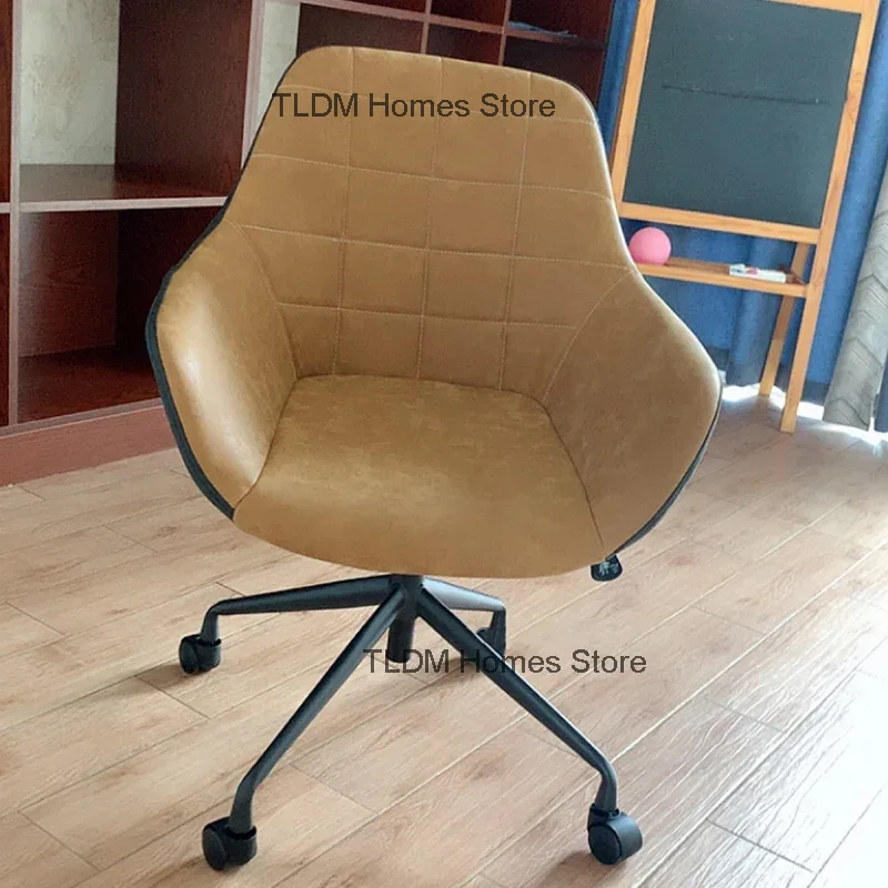 Light Luxury Office Furniture Computer Chair Home Desk Learning Office Chair Lifting Backrest Rotating Lift Swivel Office Chairs