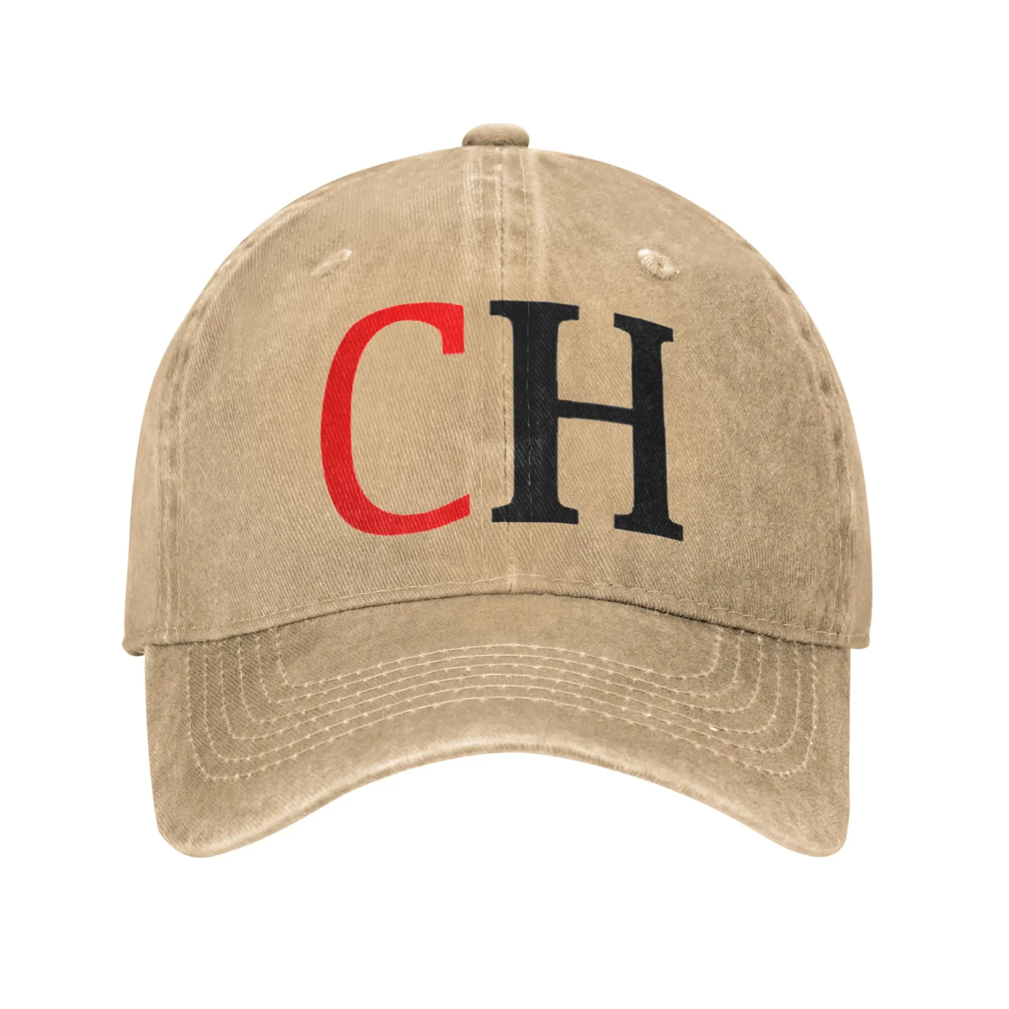 

Винтажная бейсболка с монограммой Carolinas CH Initials, элегантная бейсболка с буквами, потертая джинсовая шляпа Snapback, регулируемые шапки, кепка