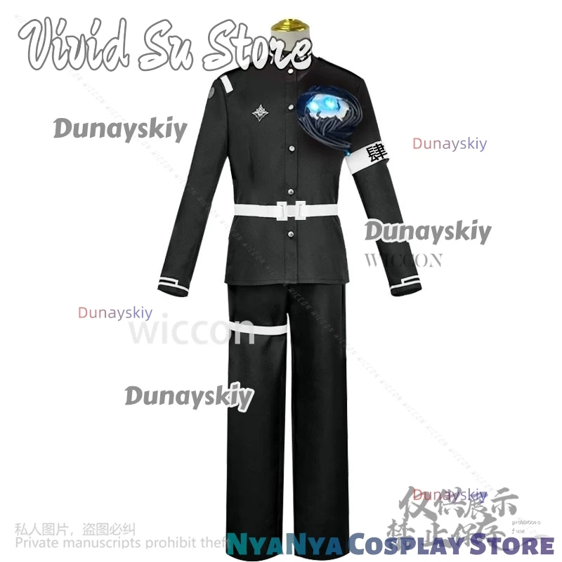 [Dunayskiy] Kostum Game The Hundred DK School Aotsuki Eito Cosplay Seragam Anime Pakaian Pelaut Ban Lengan Wig Pria Horor