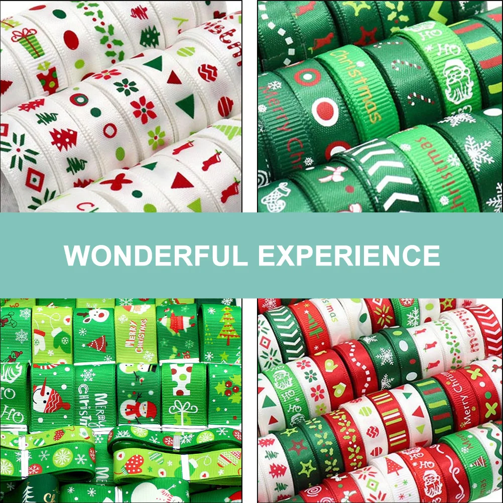 Gift Packing Ribbon Decoration Band Decorative Gifts Decorate Christmas Color DIY Polyester for Stocking Stuffers