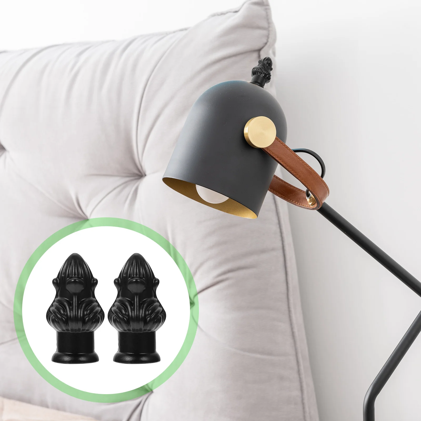 

2 PCS Shade Knob Brilliant Lamp Finial Light Caps Lampshade Vintage Elegant Atmosphere Decors Finials Zinc Alloy Decorative
