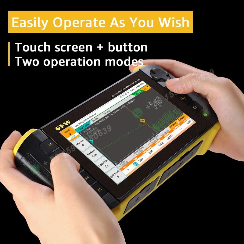 2024 OFW Mini OTDR 1610nm 20dB Optic Otdr Optical Reflector Active Live Fiber Tester Reflectometer Touch Screen OPM VFL iOLA