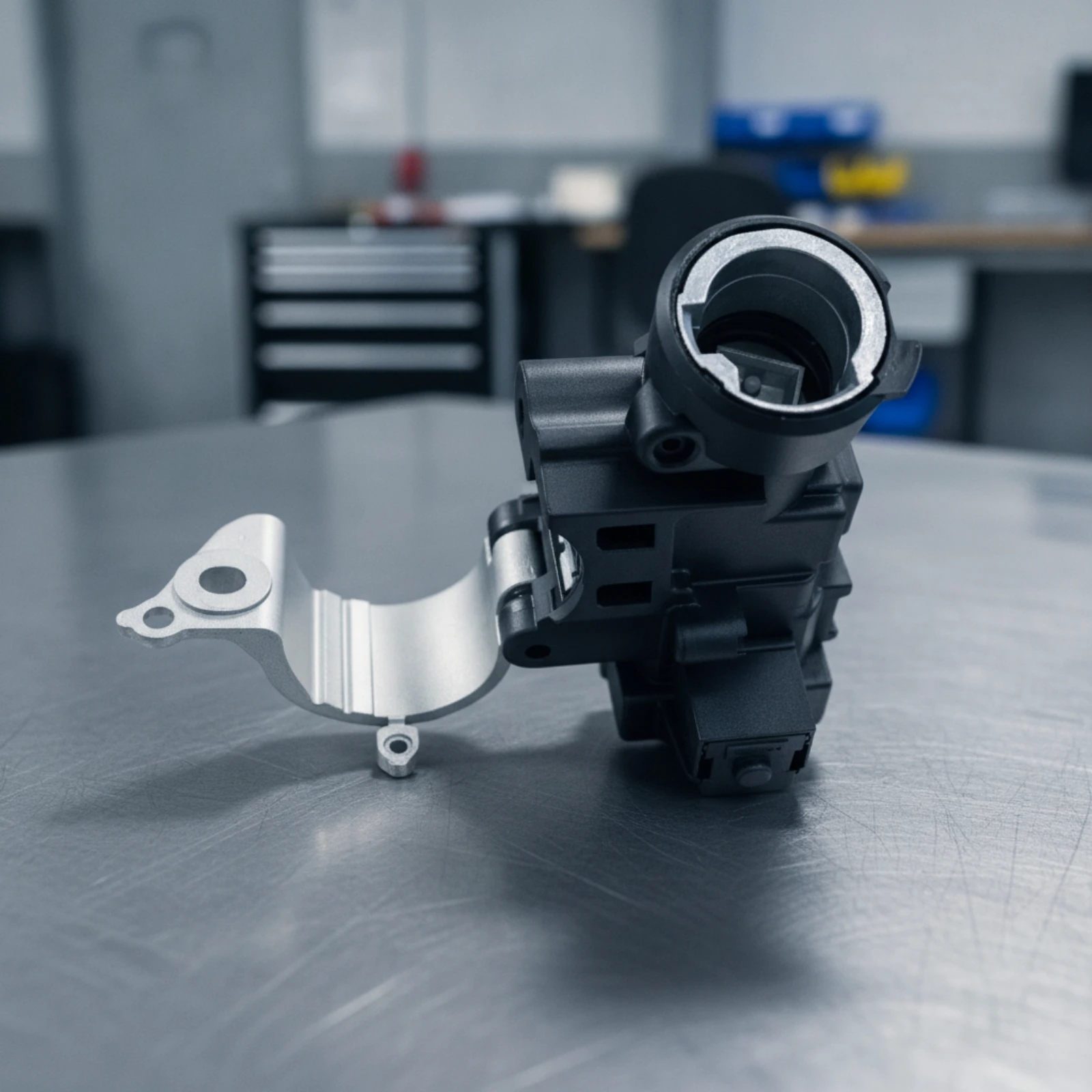 Ignition Switch Assembly with Bracket Direct-Fit Ignition Switch Assembly Compact Anti-Pry for Mechanics, Automotive Maintenance