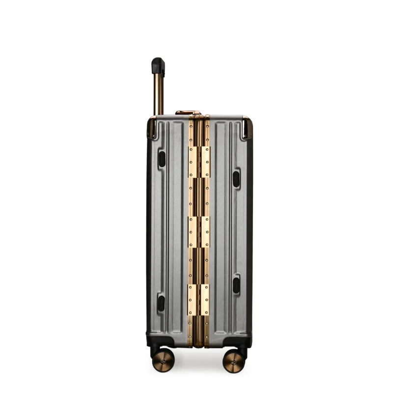 New gold frame aluminum frame trolley box carry-on wheel luggage boarding box Large capacity suitcase travel suitcases with whee