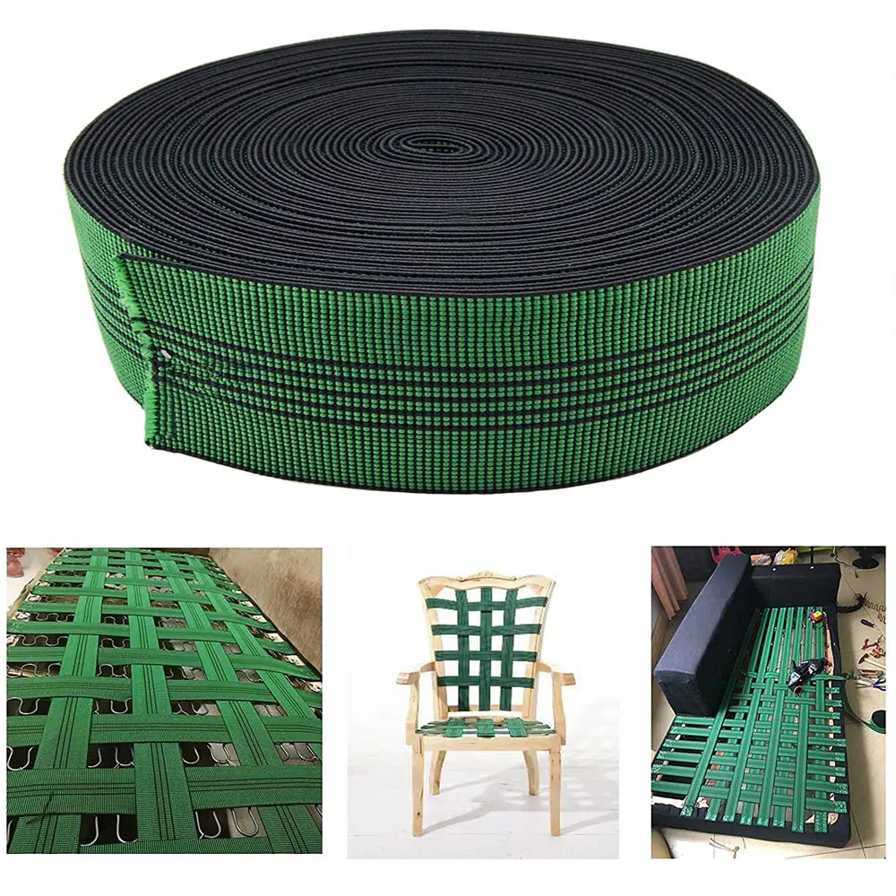 10M Green Sofa Elastic Webbing Stretch Latex Band Furniture Repair DIY Upholstery Modification Elasbelt Chair Couch Material