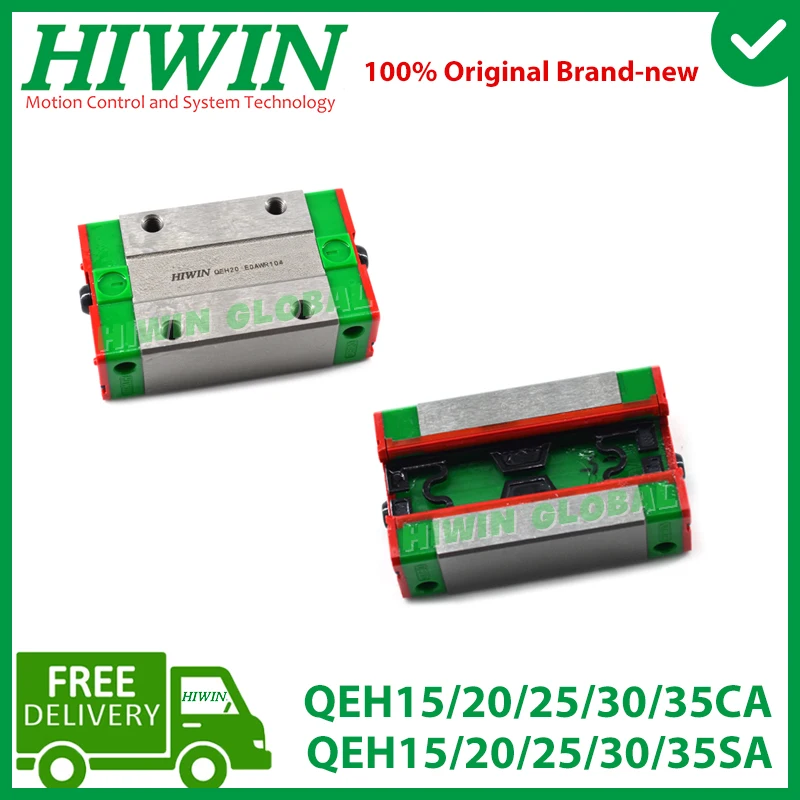 Genuine HIWIN QE QEH15CA QEH20CA QEH25CA QEH30CA Linear Guide Slide Block QEH15SA QEH20SA QEH25SA QEH30SA Linear Guide Rail CNC