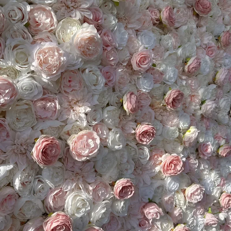 Artificial Flower Wall Panel Wedding Backdrop Decoration New Design Floral Background for Proposal Shopping Mall Event Decor