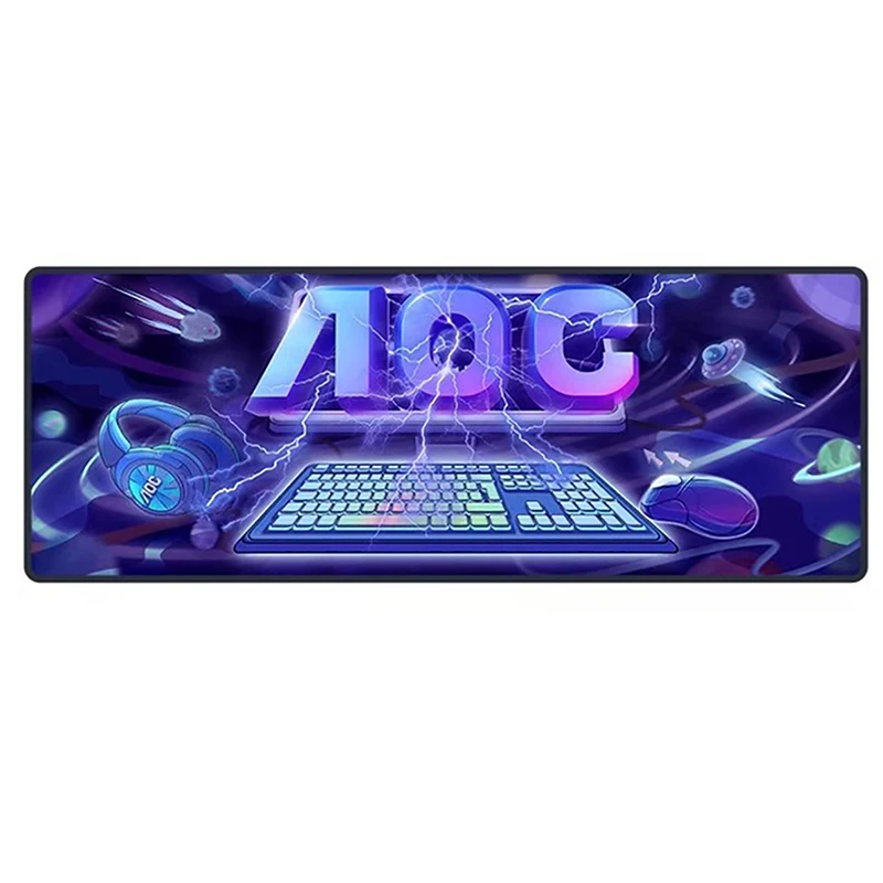 AOC Gaming Mouse Pad Large Mousepad for Desk 31.5x11.8 inch Non-Slip Keyboard Mouse Mat for Home Office Gaming Work Game Party