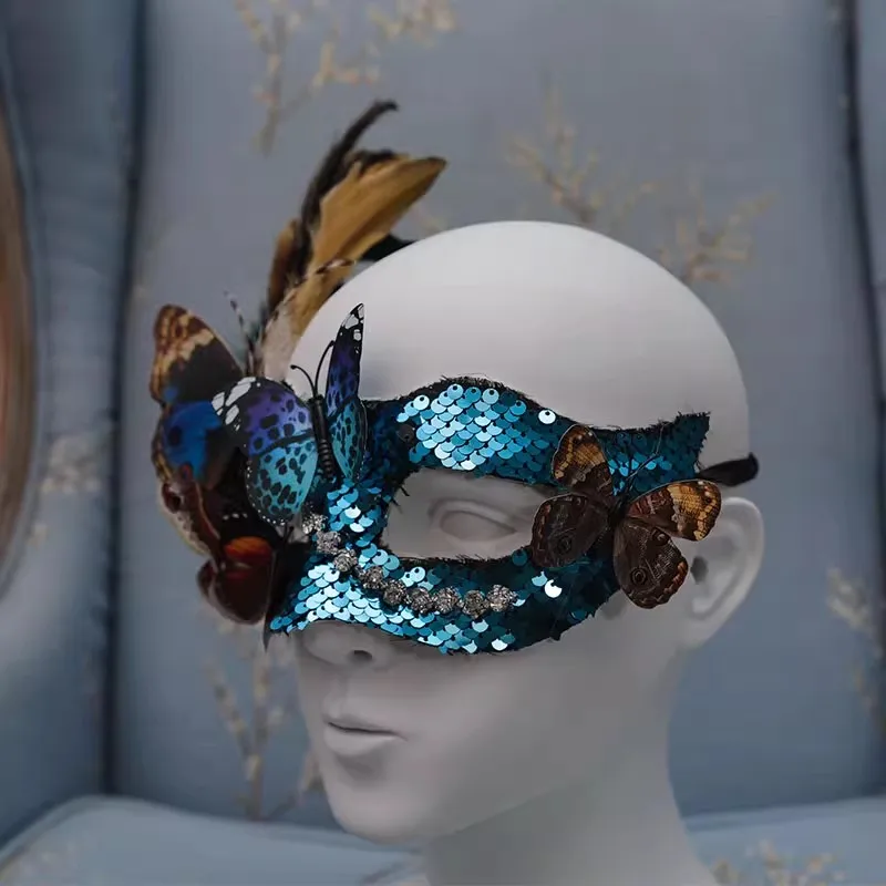 European And American Exaggerated Venetian Flower Feather Mask