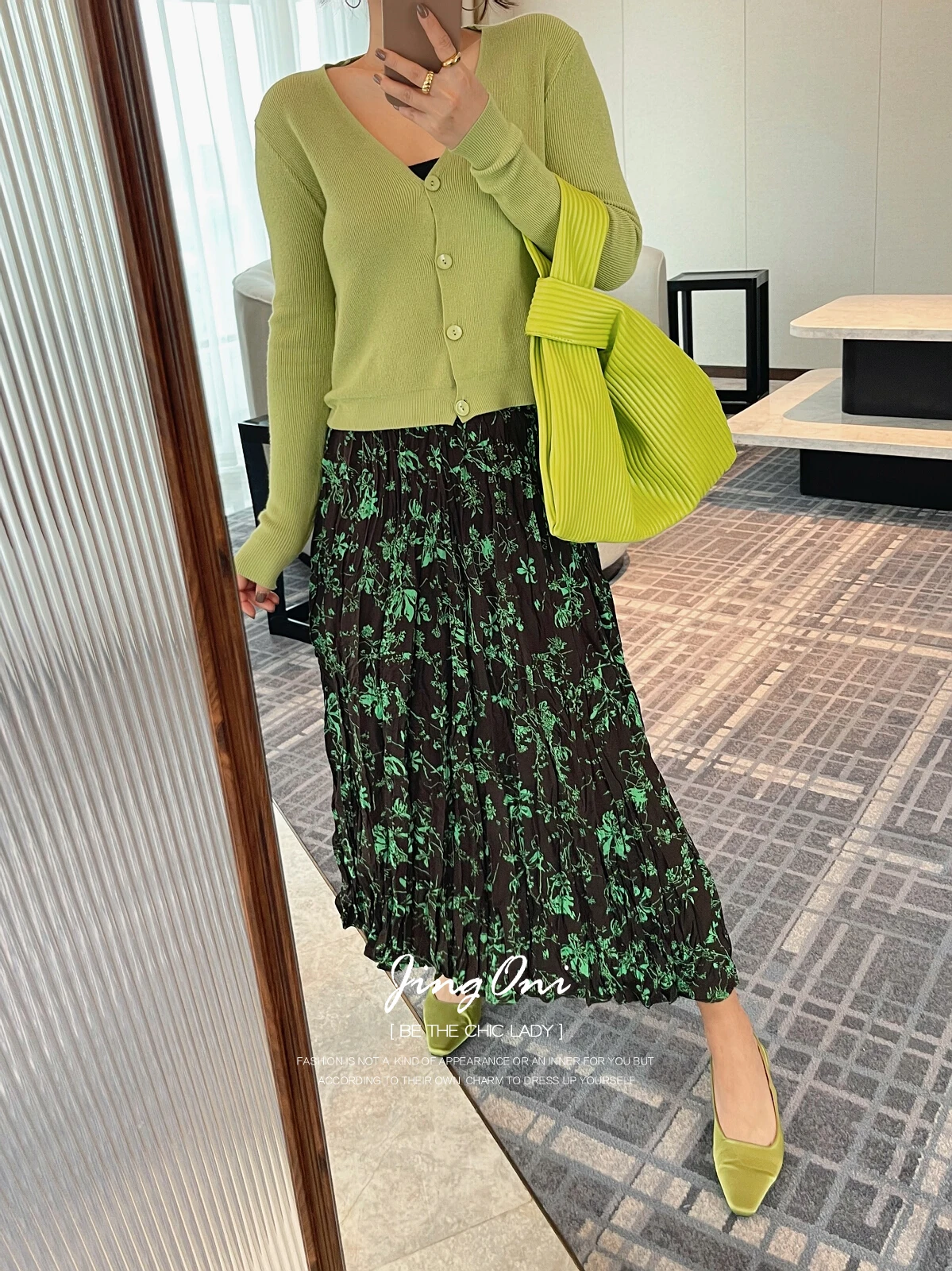 Floral Chiffon Pleated Long Skirt Y2k Woman Clothing Spring Summer 2024 Korean Style Fashion Vintage High Waist Lolita Tulle New