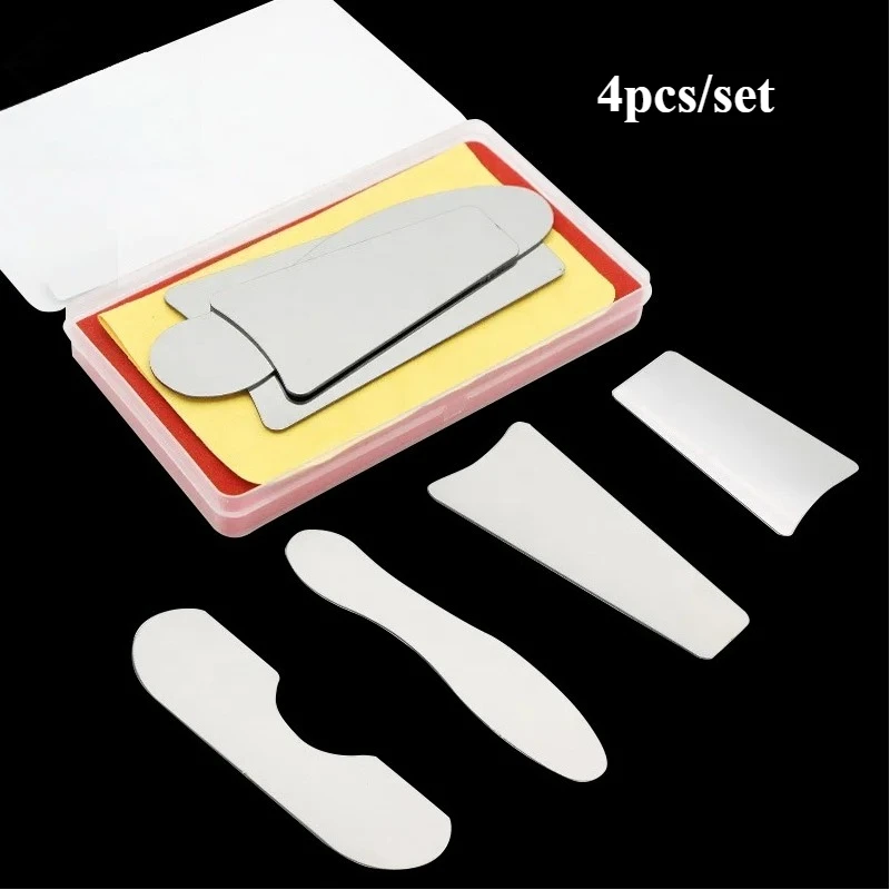2 x 4pcs/set Double-sided Stainless Steel Reflection Mirrors Oral Dental Orthodontic Reflector Dentist Tool