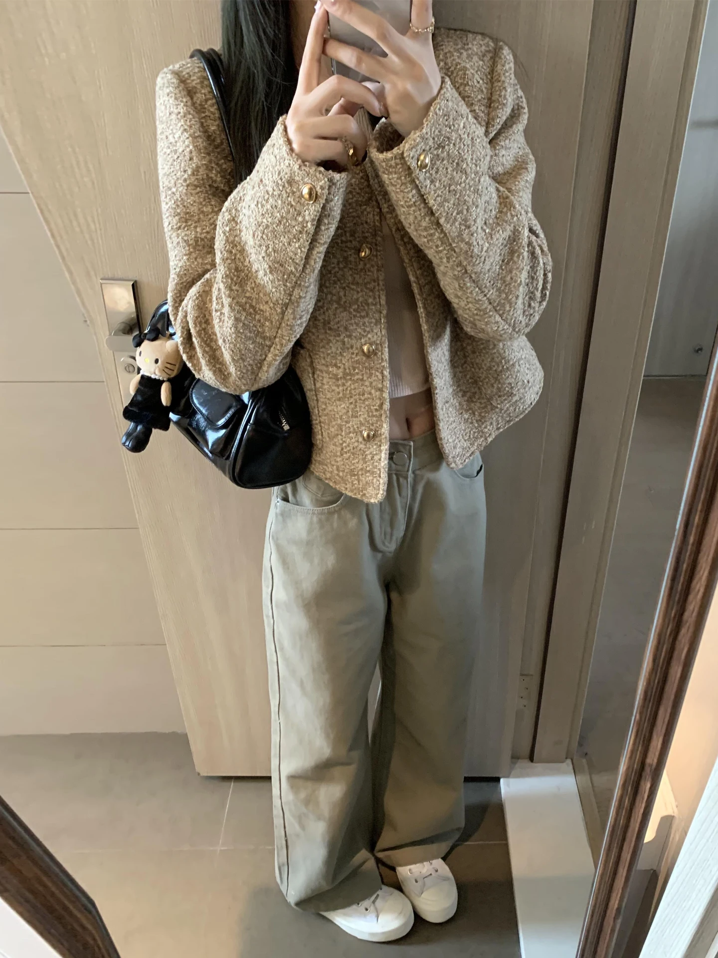 

Tweed Jacket Purple Womens Winter Vintage Sequined Embroidered Turtleneck Adjustable Lace Cinched Lady Romantic Pleated Velvet