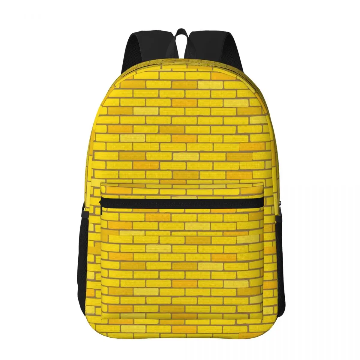 atinfor Yellow Brick Street Graphic Printing Women Backpack Female Laptop Student Bookbag School Bag for Teenage Girl Book Bag