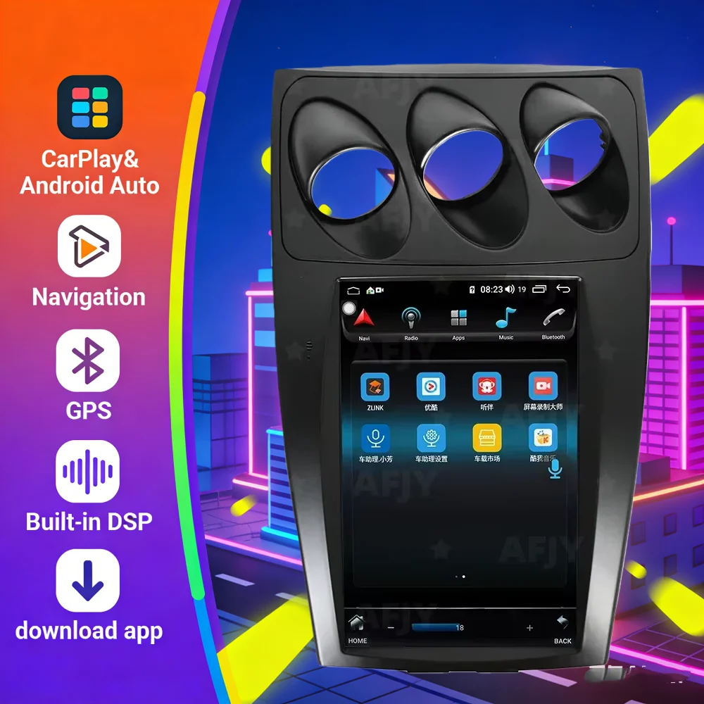 Car Radio For Nissan 350Z Z33 2002-2007 Android 14 Carplay Multimedia Player Auto Stereo GPS Navigation 12.1 Inch Touch Screen