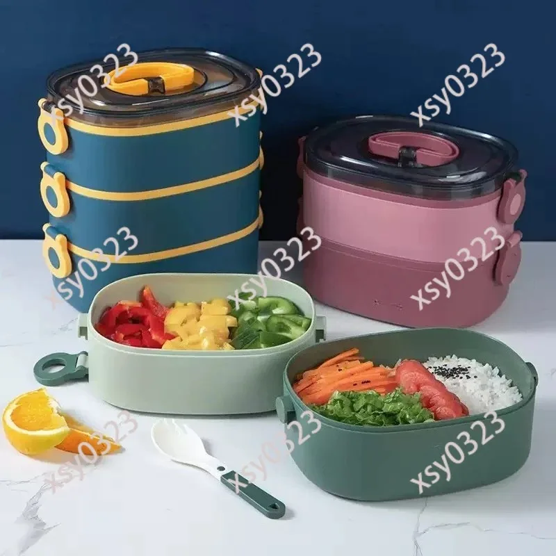 Multi-Layer Microwave Safe Lunch Box Portable Large Food Container